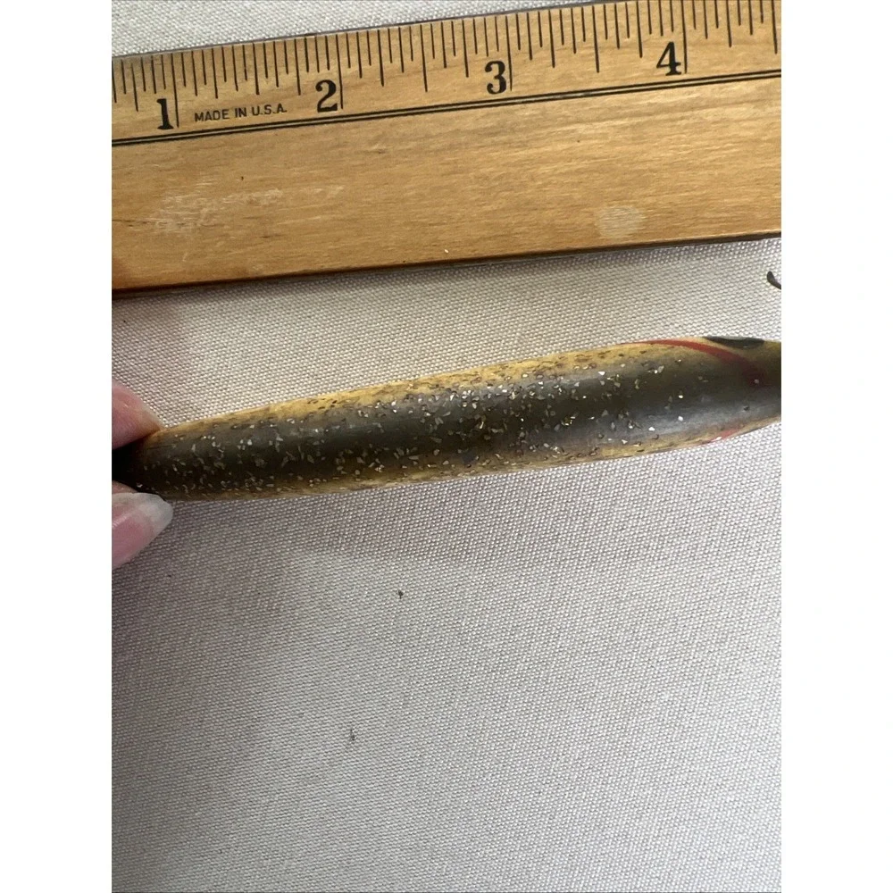 Vintage Wood Shakespeare Slim Jim Bass Fishing Lure - Perch Color